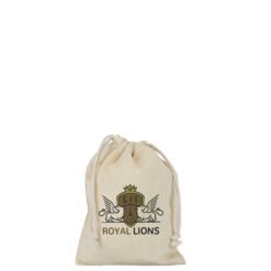 Cotton bag with double drawstring in natural
