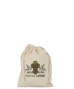Cotton bag with double drawstring in natural