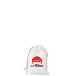 Cotton bag with double drawstring in natural