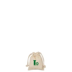 Cotton bag with double drawstring in natural
