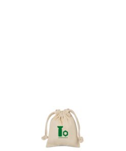 Cotton bag with double drawstring in natural
